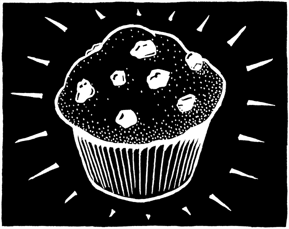 Một chiếc muffin, bị negate.